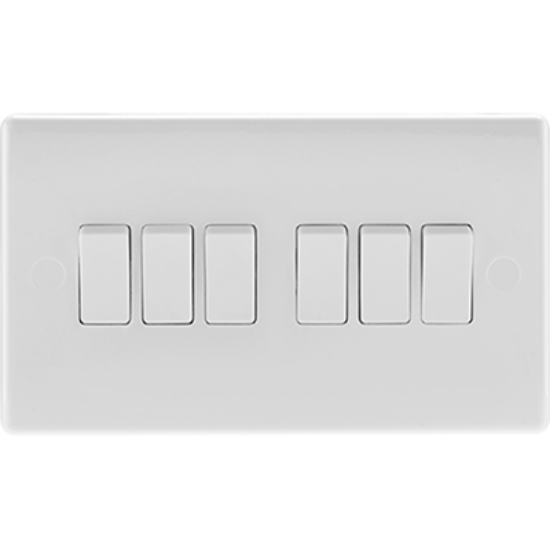 Picture of 10A 6 Gang 2 Way Switch