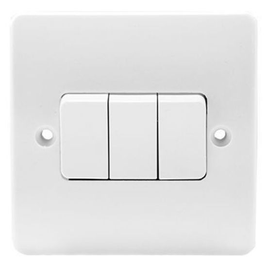 Picture of 10A 3 Gang 2 Way Single Pole Switch