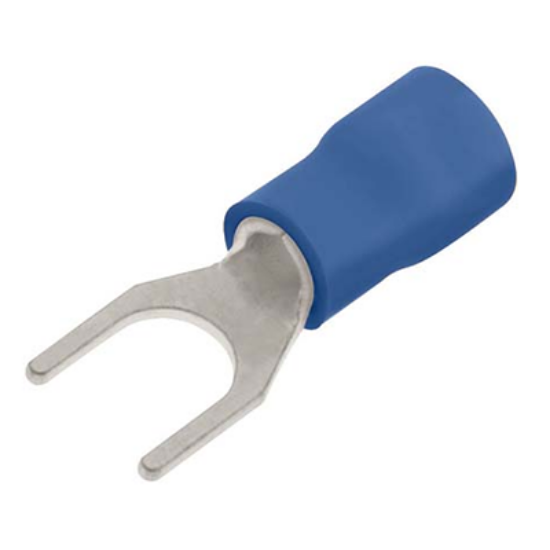 Picture of 6.0mm Pre-Insulated Spade Terminal -- Blue - PK100