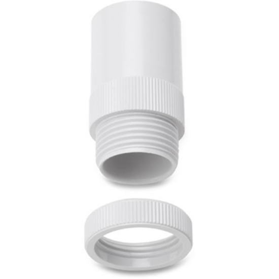 Picture of 20mm Adaptor with Male Thread and Lock Ring - White