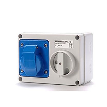 Picture of Gewiss 16A 2P+E 230V Interlocked Switched Socket