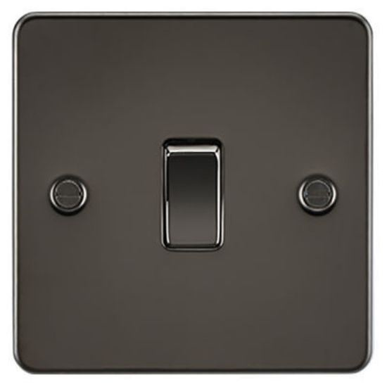 Picture of Flat Plate 10AX 1G 2 Way Switch - Gunmetal