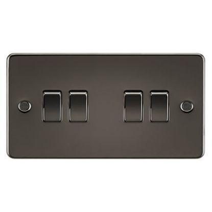 Picture of Flat Plate 10AX 4G 2-Way Switch - Gunmetal