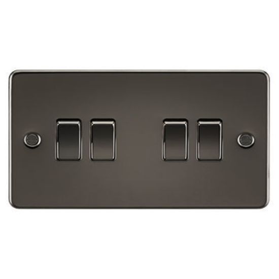 Picture of Flat Plate 10AX 4G 2-Way Switch - Gunmetal