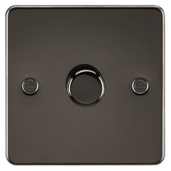 Picture of Flat Plate 1G 2 way 10-200W (5-150W LED) Trailing Edge Dimmer - Gunmetal