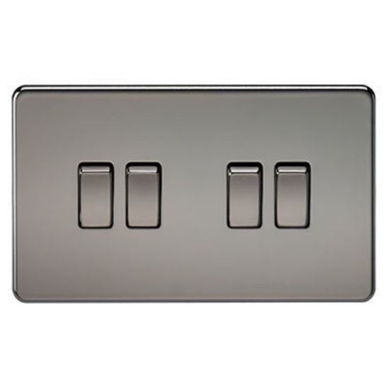 Picture of Screwless 10AX 4G 2-Way Switch - Black Nickel