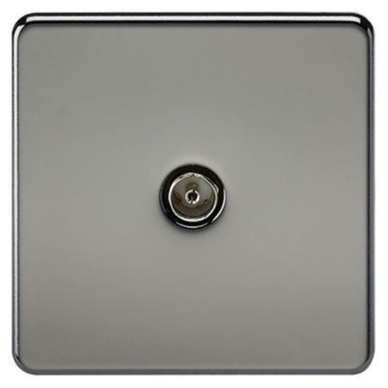 Picture of Screwless 1G TV Outlet (Non-Isolated) - Black Nickel