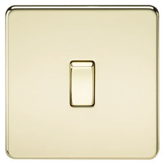 Picture of Screwless 10AX 1G Intermediate Switch - Polished Brass