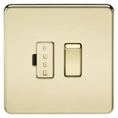 Picture of Screwless 13A Switched Fused Spur Unit - Polished Brass