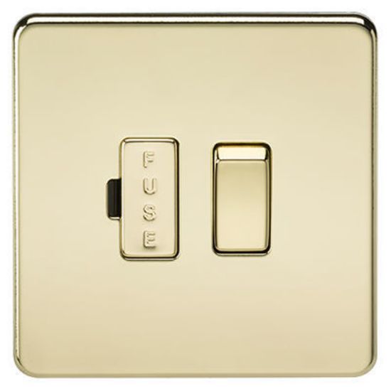 Picture of Screwless 13A Switched Fused Spur Unit - Polished Brass