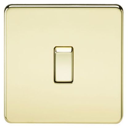 Picture of Screwless 20A 1G DP Switch - Polished Brass