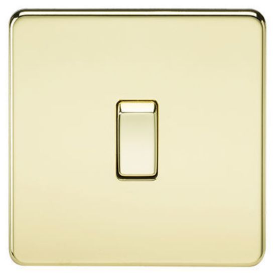 Picture of Screwless 20A 1G DP Switch - Polished Brass