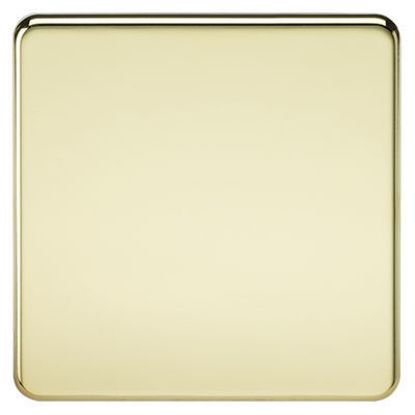 Picture of Screwless 1G Blanking Plate - Polished Brass