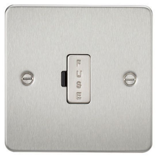 Picture of Flat Plate 13A Fused Spur Unit - Brushed Chrome