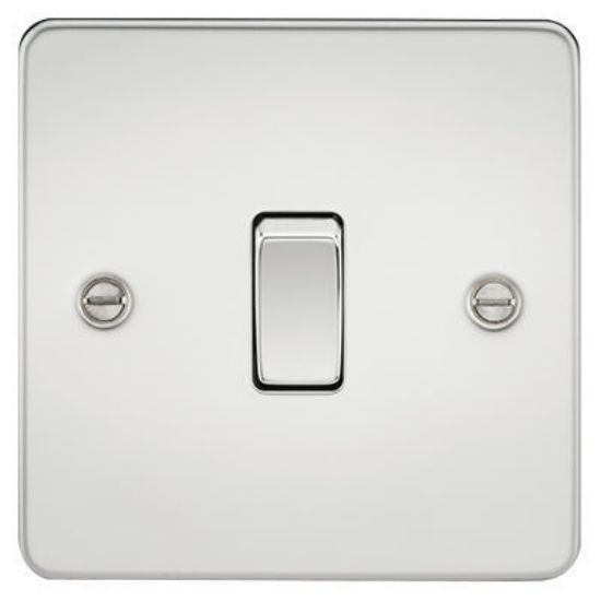 Picture of Flat Plate 10AX 1G 2 Way Switch - Polished Chrome