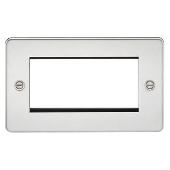 Picture of Flat Plate 4G Modular Faceplate - Polished Chrome