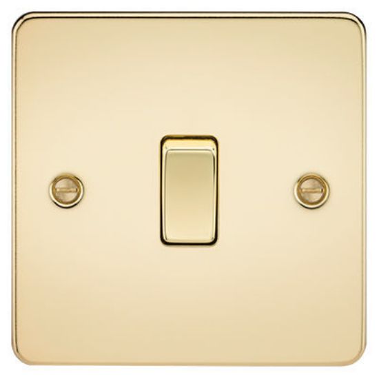 Picture of Flat Plate 20A 1G DP Switch - Polished Brass