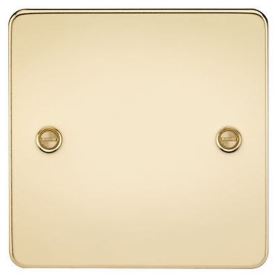 Picture of Flat Plate 1G Blanking Plate - Polished Brass