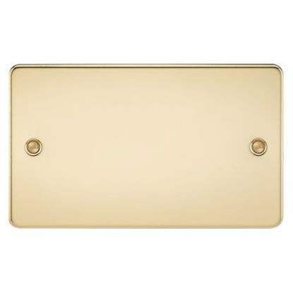 Picture of Flat Plate 2G Blanking Plate - Polished Brass