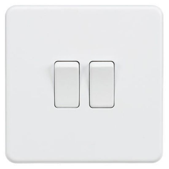 Picture of Screwless 10AX 2G 2-Way Switch - Matt White