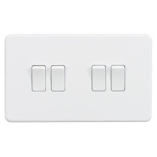 Picture of Screwless 10AX 4G 2-Way Switch - Matt White