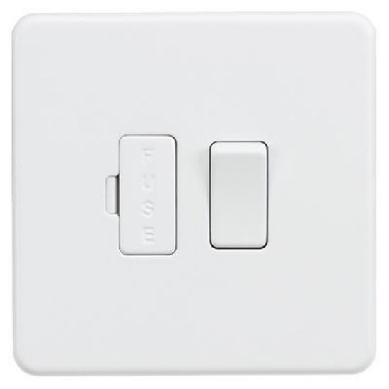 Picture of Screwless 13A Switched Fused Spur Unit - Matt White