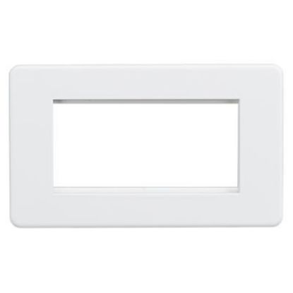 Picture of Screwless 4G Modular Faceplate - Matt White