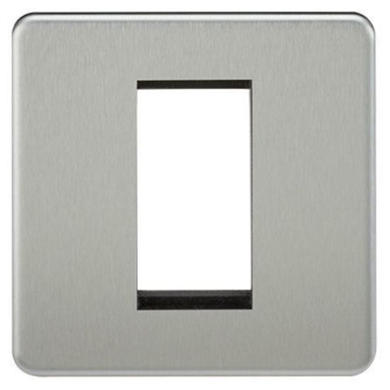 Picture of Screwless 1G Modular Faceplate - Brushed Chrome