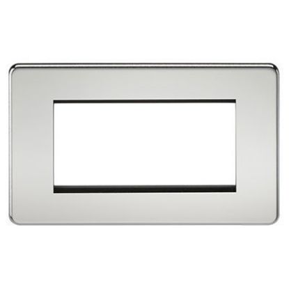 Picture of Screwless 4G Modular Faceplate - Polished Chrome