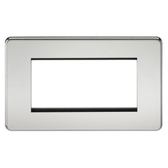 Picture of Screwless 4G Modular Faceplate - Polished Chrome