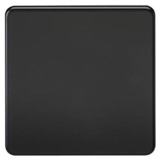 Picture of Screwless 1G Blanking Plate - Matt Black