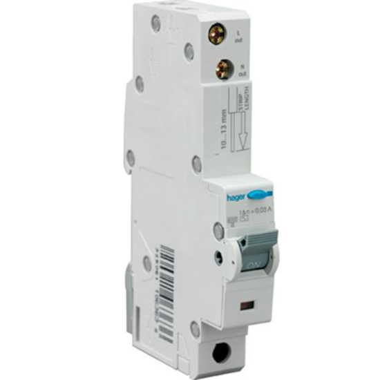 Picture of 10A Single Pole C Curve 10kA Type A RCBO