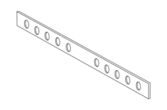 Picture of 230 x 18mm Pre-Galvanised Straight Steel Coupler Pair for Medium Duty Tray