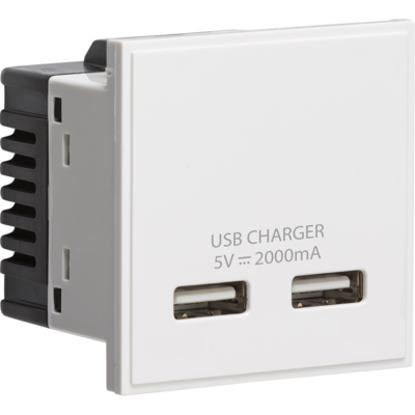 Picture of Dual USB A Charger Modules 2A, White
