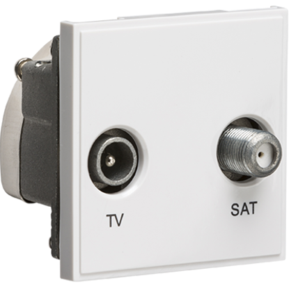 Picture of Diplexed TV/SAT Outlet Module, White