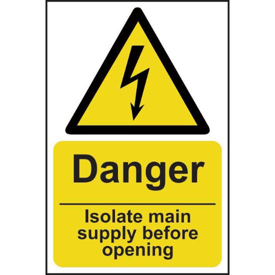 Picture of SES WLLFT22YB Warning Isolate Label Pk=5