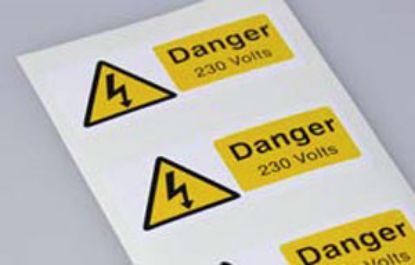 Picture of SES WLVHC2YB DANGER 230V Label Roll=100