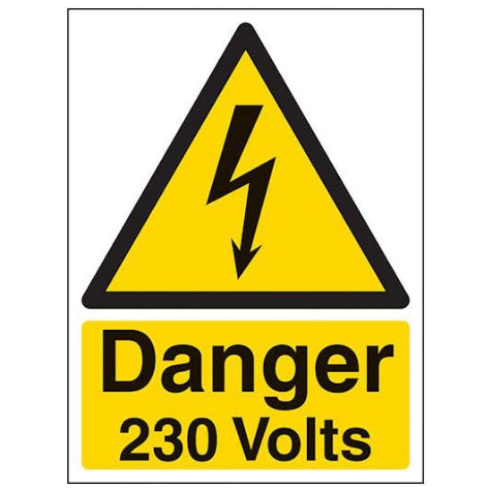 Picture of SES WLVTLF2YB DANGER 230V Label Roll=100