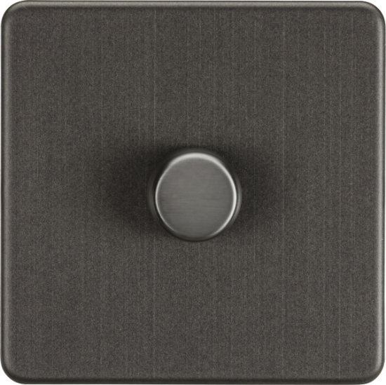 Picture of Screwless 1G 2-way 10-200W (5-150W LED) trailing edge dimmer - Smoked Bronze