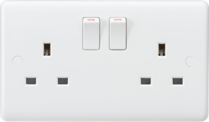 Picture of 13A 2G DP Switched Socket with twin earths - ASTA approved