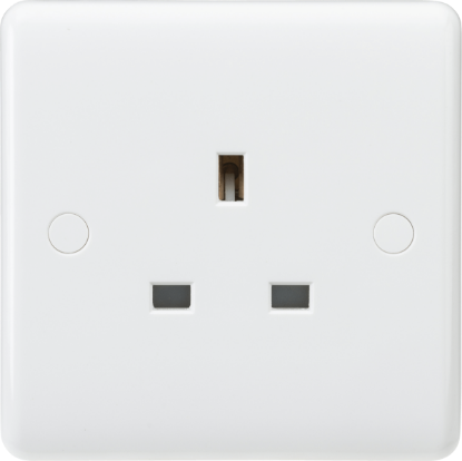 Picture of Curved Edge 13A 1G Unswitched Socket