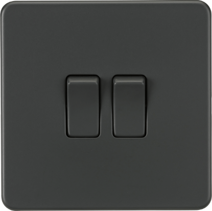 Picture of Screwless 10AX 2G 2-Way Switch - Anthracite