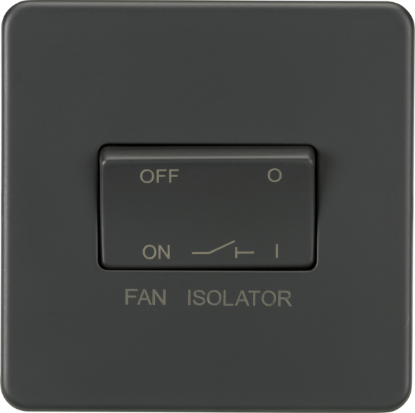 Picture of Screwless 10AX 3 pole Fan Isolator Switch - Anthracite