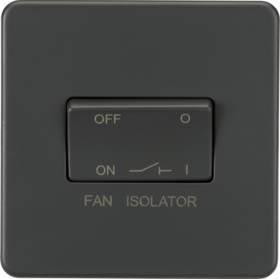 Picture of Screwless 10AX 3 pole Fan Isolator Switch - Anthracite