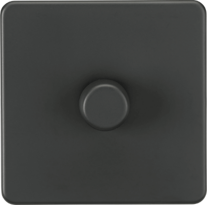Picture of Screwless 1G 2-way 10-200W (5-150W LED) trailing edge dimmer - Anthracite