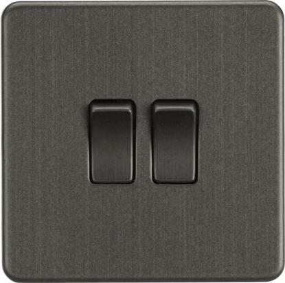Picture of Screwless 10AX 2G 2-Way Switch - Smoked Bronze