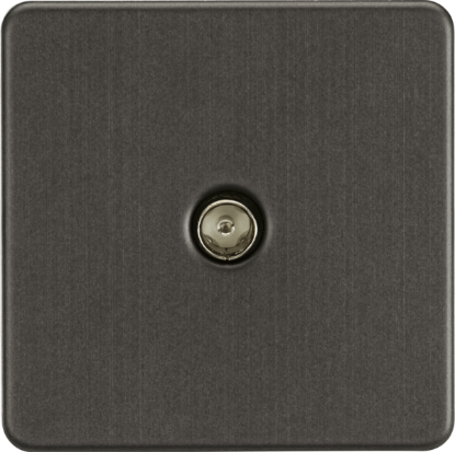 Picture of Screwless 1G TV Outlet (Non-Isolated) - Smoked Bronze