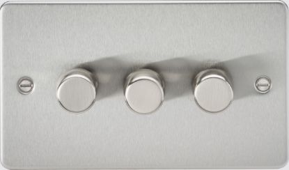 Picture of Flat plate 3G 2-way Intelligent dimmer - Brushed Chrome