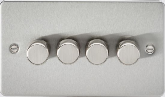 Picture of Flat plate 4G 2-way Intelligent dimmer - Brushed Chrome