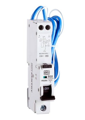 Picture of 32A SINGLE POLE 1 MODULE TYPE A RCBO